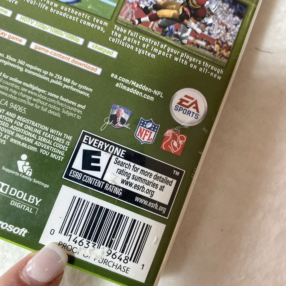 EA Sports Madden NFL 12 Xbox 360 Football Sports Video Game 2011 No Manual